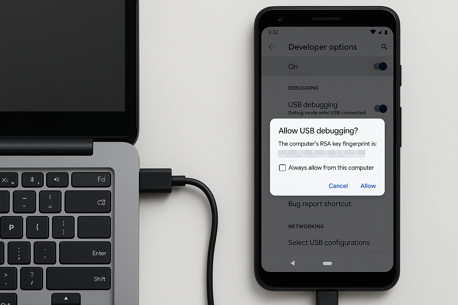Android device USB connection